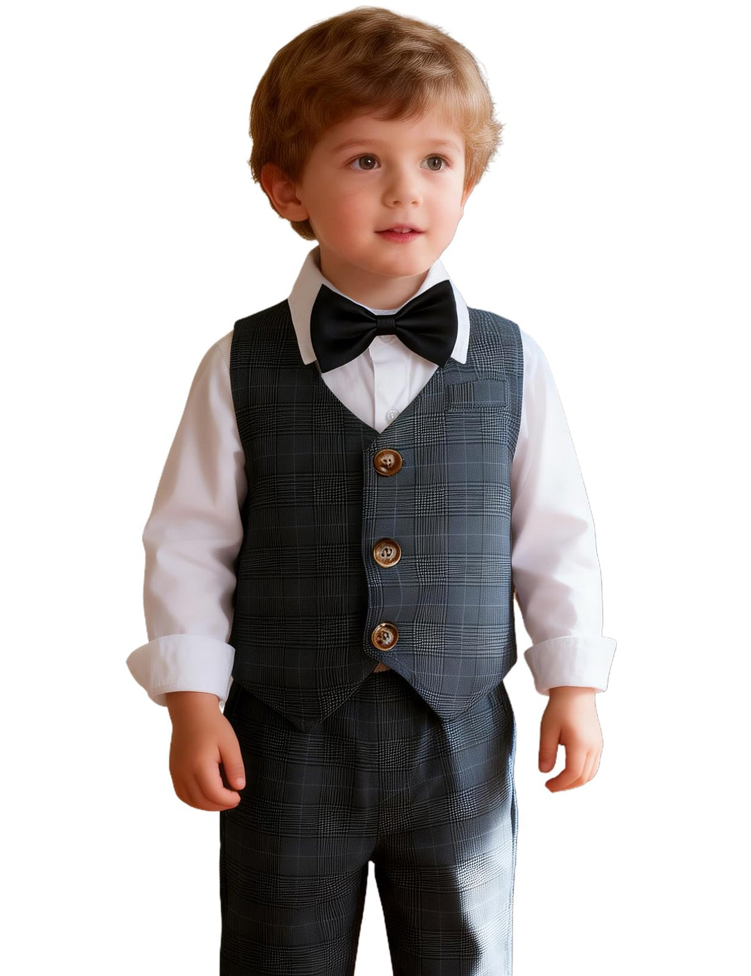 mintgreen Baby Anzug Junge, 3 Stück Gestreift Outfit Hochzeit Gentleman Kleiderset Lange Ärmel Hemd