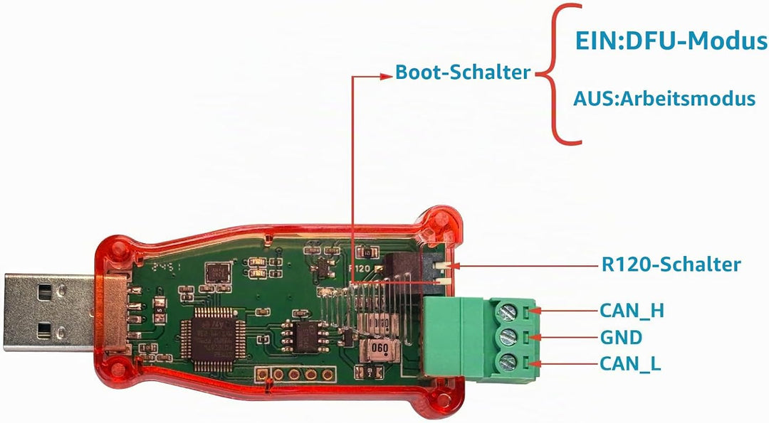 DSD TECH USB zu CAN Bus Adapter basierend auf Open Hardware Canable
