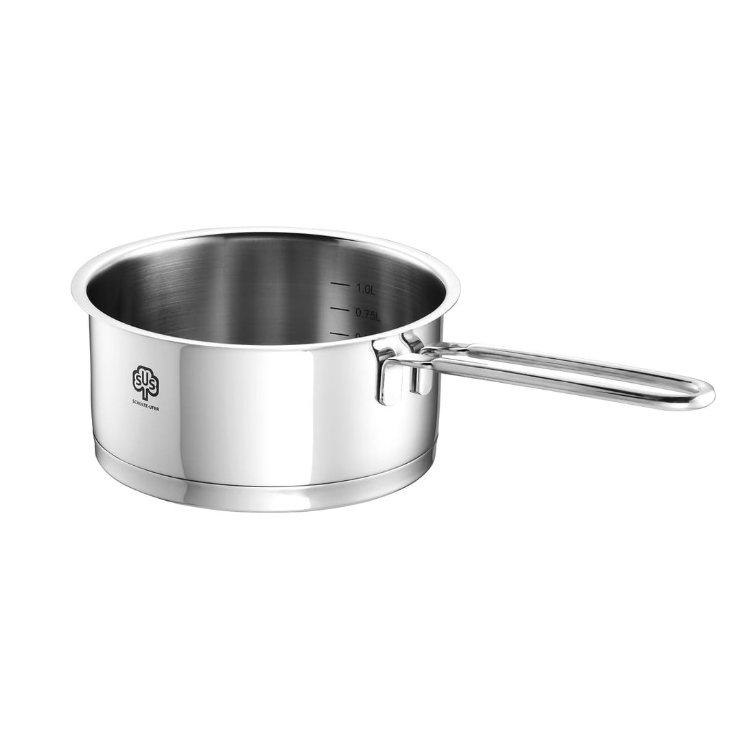 Schulte-Ufer Wega Stieltopf, Edelstahl, Silber, 16cm