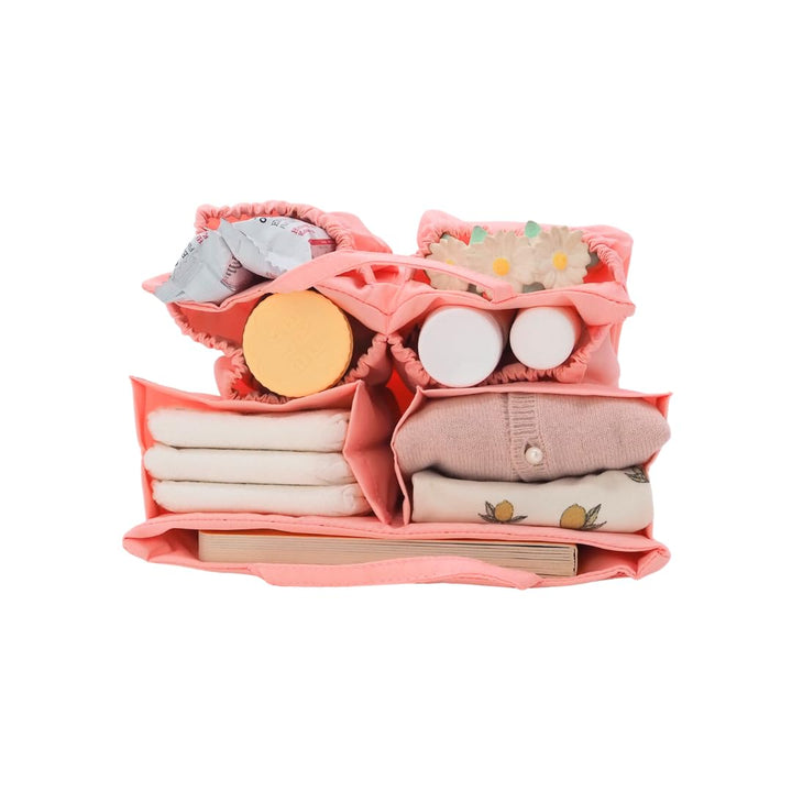 lilibell Wickeltasche Pico Blossom Pink - Babytasche Taschenorganizer Innentasche Baginbag Inlett fü