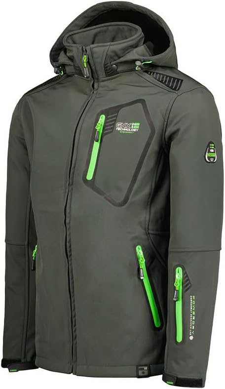 Geographical Norway Tanada Men - Softshelljacke Herren Wasserdicht atmungsaktiv Kapuze - Outdoor Man