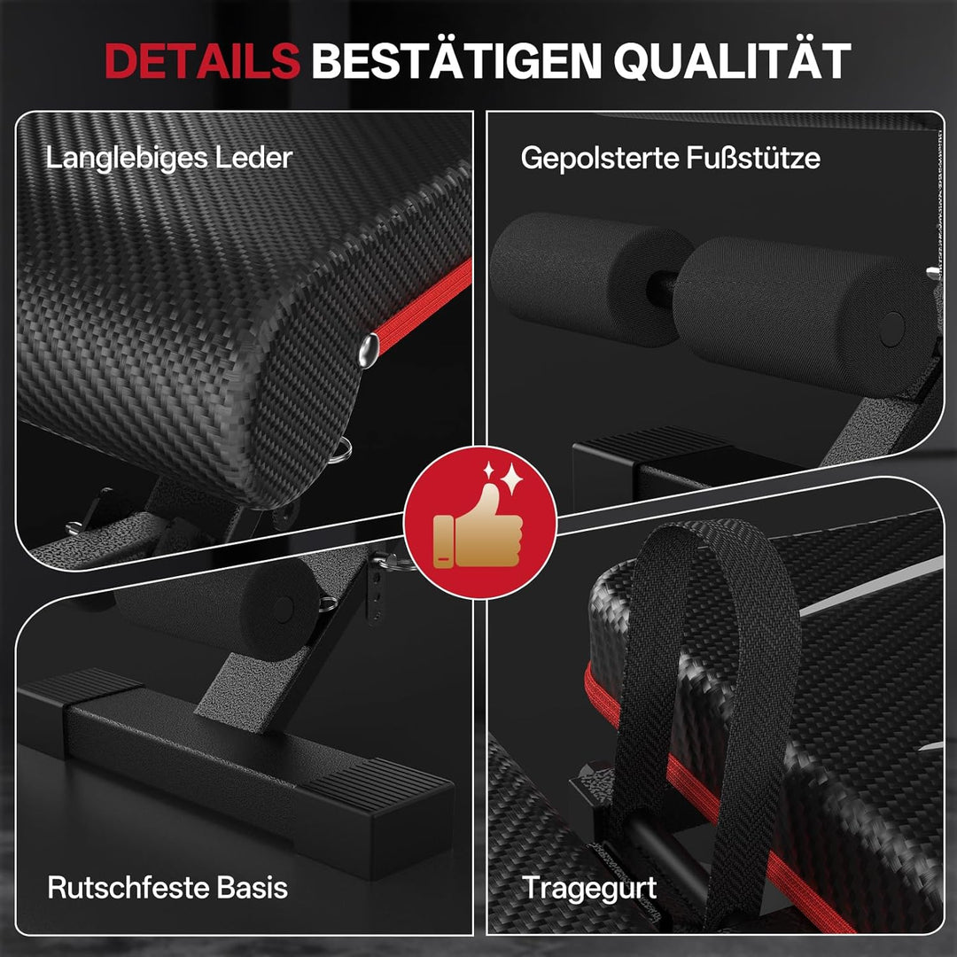 PASYOU Hantelbank Klappbar mit Rückenlehne 300kg Belastbarkeit, Verstellbar Multifunktions Trainings