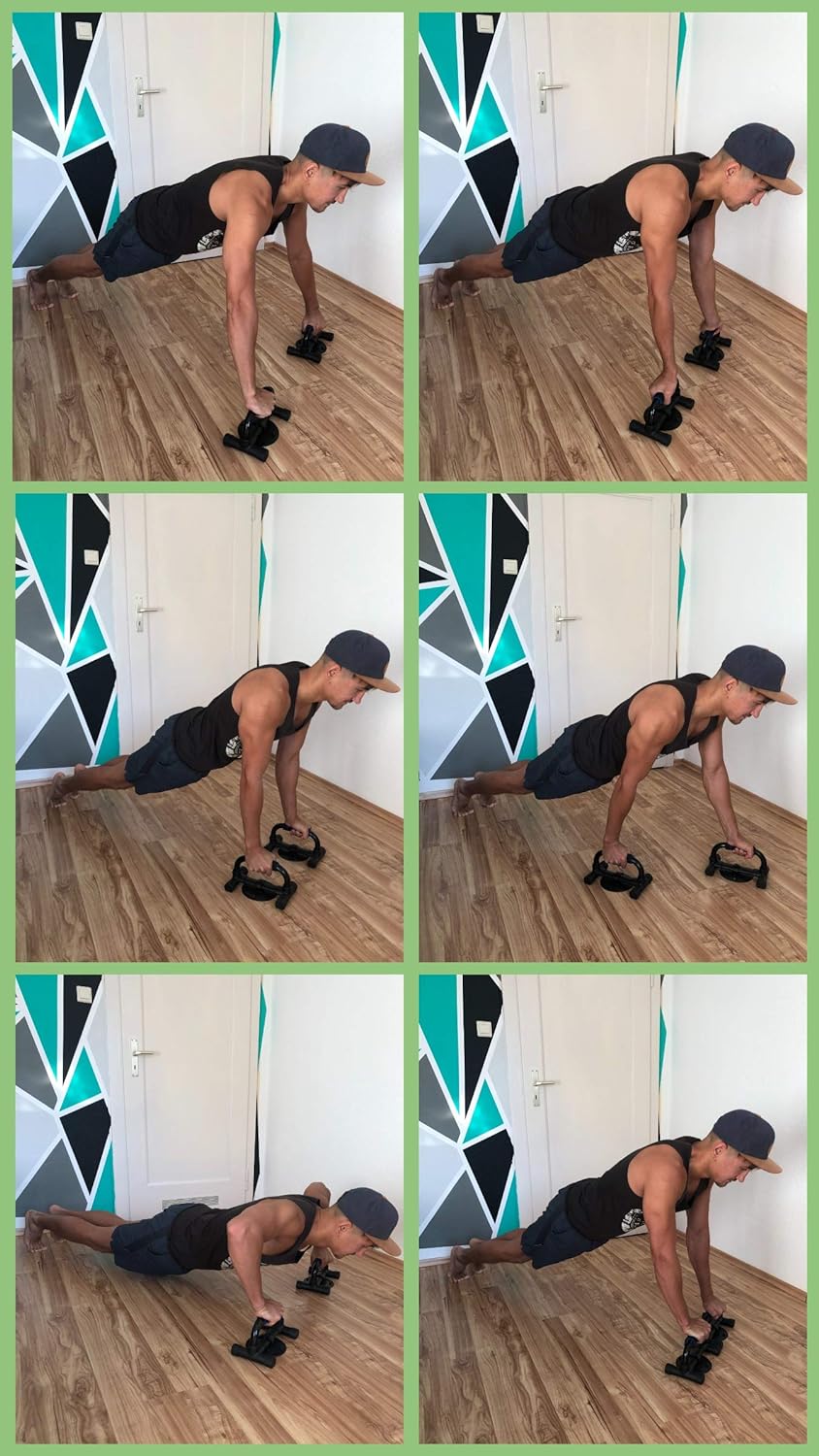 DUOMAXWIN Liegestützgriffe - Anti Rutsch Beschichtung - Push Up Bars aus Solidem Metall Pushup Handl