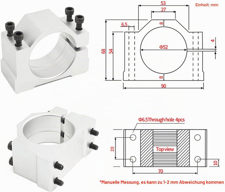 RATTMMOTOR 500W Luftkühlumg Spindelmotor Kit 0.5kW ER11 12000U/min Mini Spindelmotor und 220V PWM Dr