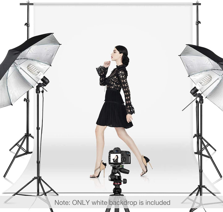 Hintergrund Fotografie Weiss, 3x3m/9.8x9.8ft Anti-Falten White Fotowand Hintergrund Polyester Faltba