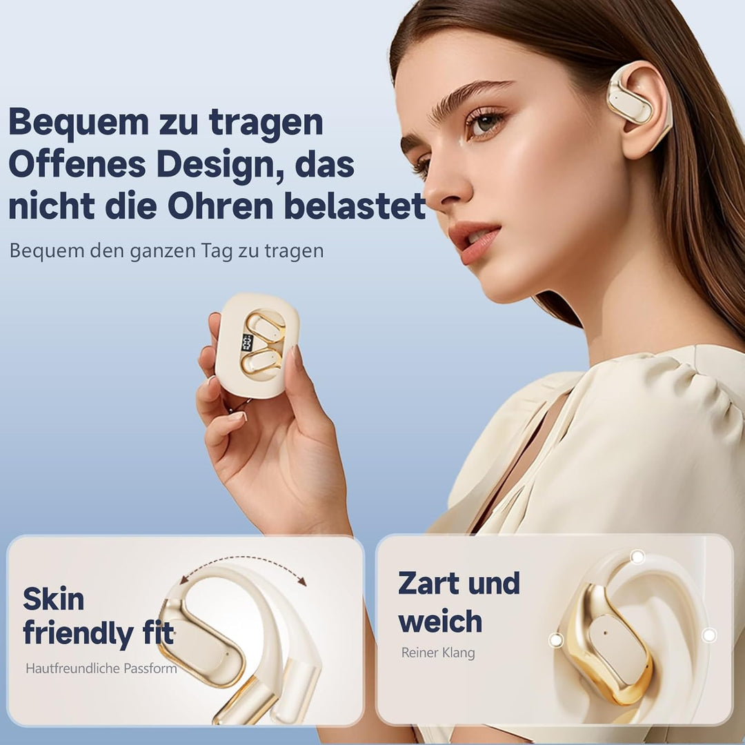 KI Übersetzer Kopfhörer mit Echtzeit Übersetzung, Bluetooth 5.4, HiFi Sound, LED Batteriestandsanzei