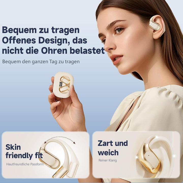 KI Übersetzer Kopfhörer mit Echtzeit Übersetzung, Bluetooth 5.4, HiFi Sound, LED Batteriestandsanzei