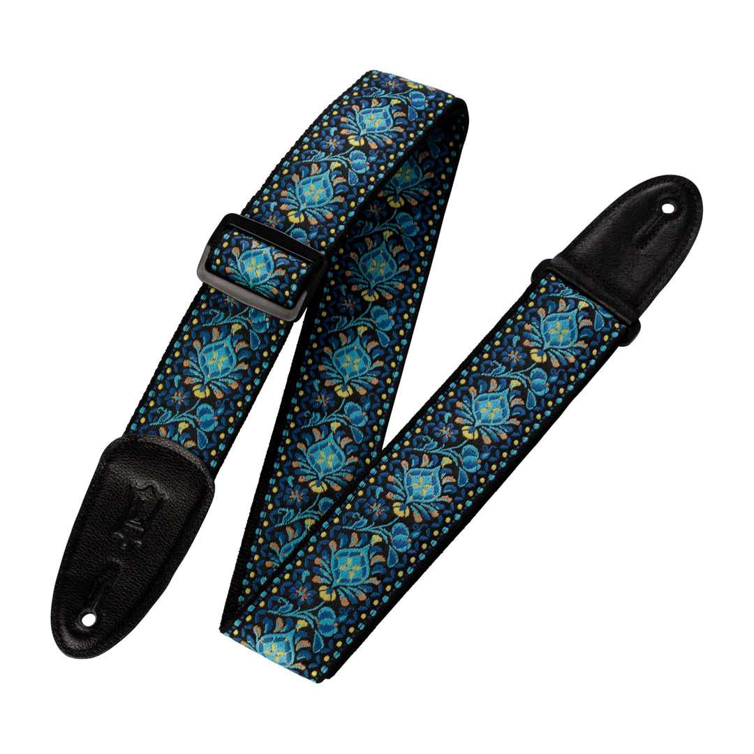 Levy's Leathers M8HT-04 Gitarrengurte 2" 60s Hootenanny Weave Strap Blau - Peacock Blue, Blau - Peac