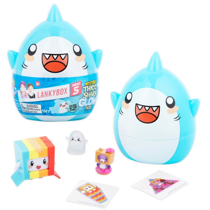 LankyBox Mystery Thicc Shark Glow Pack Mystery Thicc Shark Glow Pack mit 5 spannenden Spielzeugen zu