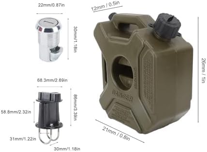 ÖL-Benzin-Vorratsdosen, ABS, 3 L, 0,75 Gallonen, Gaskanister, Kraftstofftank, Notfall-Backup-Tank, G
