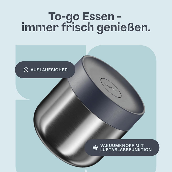 Berghoff Home Thermobehälter für Essen – 0,35L – Edelstahl Warmhaltebehälter – Thermobecher für Getr