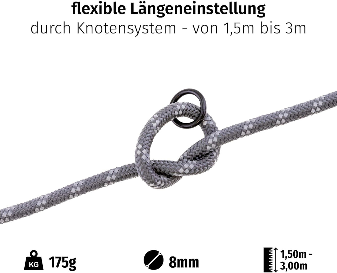 Floxik Premium Führleine Hund | Hundeleine 3m Verstellbar - Tauleine für kleine &amp; mittelgrosse Hunde