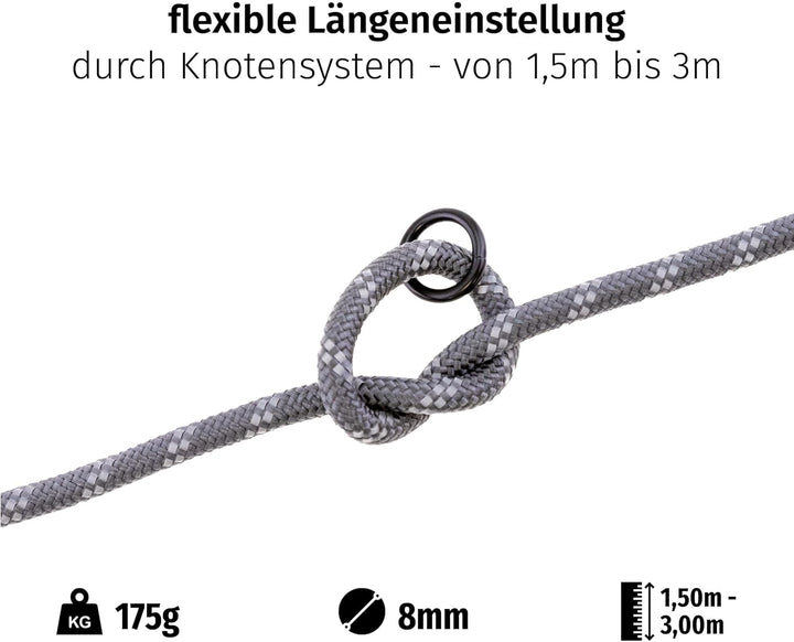 Floxik Premium Führleine Hund | Hundeleine 3m Verstellbar - Tauleine für kleine &amp; mittelgrosse Hunde