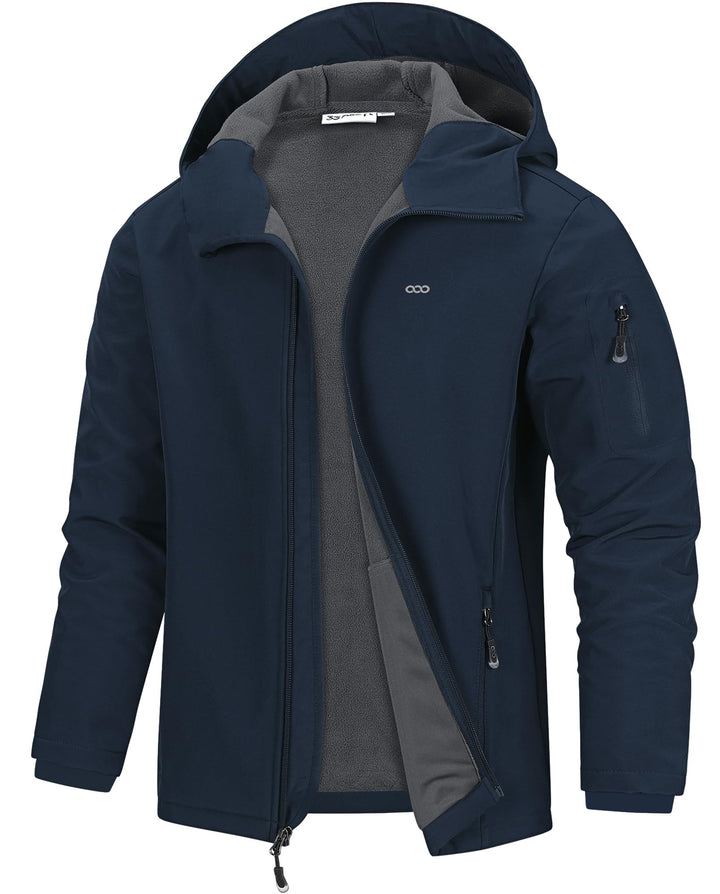 33,000ft Jacke Herren Wasserdichte Atmungsaktiv Softshelljacke - Übergangsjacke Winddichte Regenjack