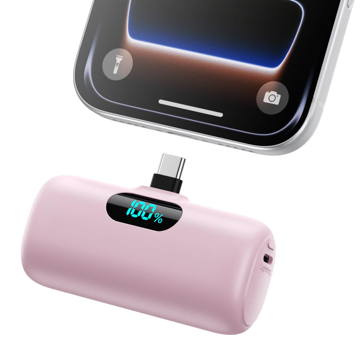 Power Bank USB C 5000mAh, Mini Powerbank Klein Aber Stark 15W PD 3.0 Schnelles Aufladen Tragbares Ex