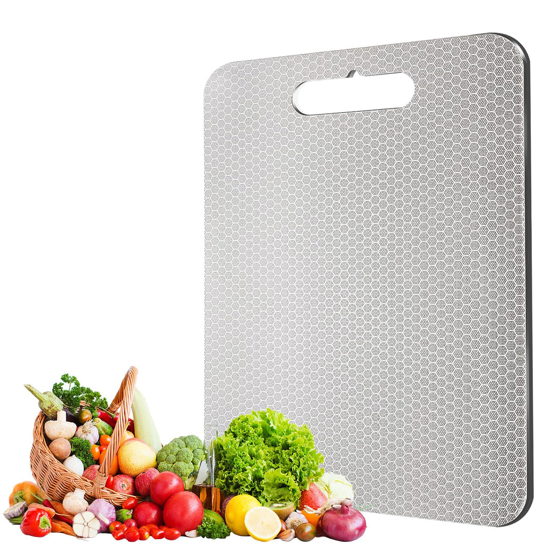 Titan Schneidebrett, S316 Schneidebrett Edelstahl, BPA-freies Doppelseitiges Lebensmittel Titanium C