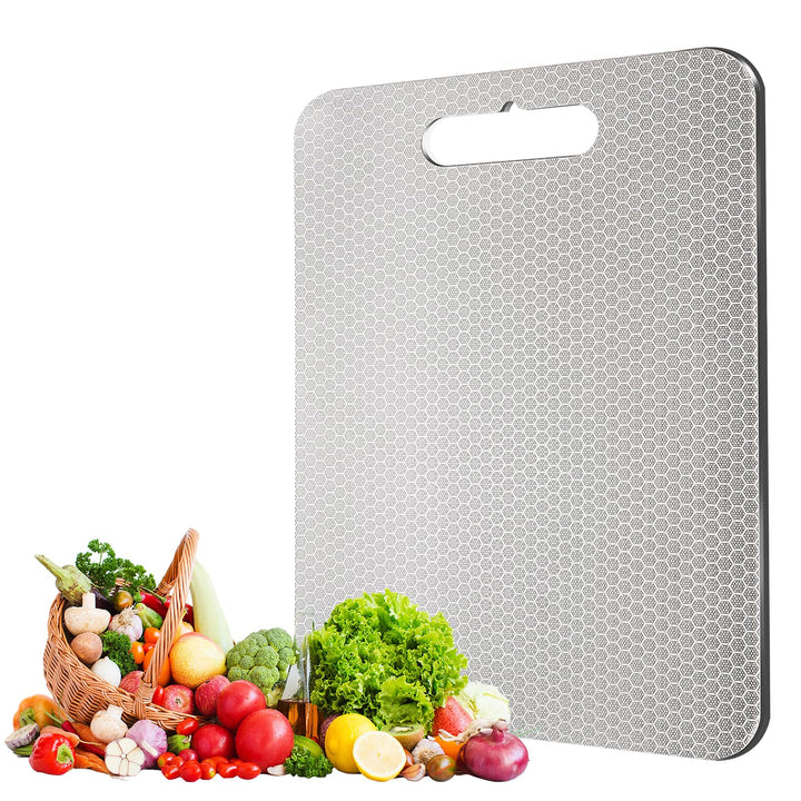 Titan Schneidebrett, S316 Schneidebrett Edelstahl, BPA-freies Doppelseitiges Lebensmittel Titanium C