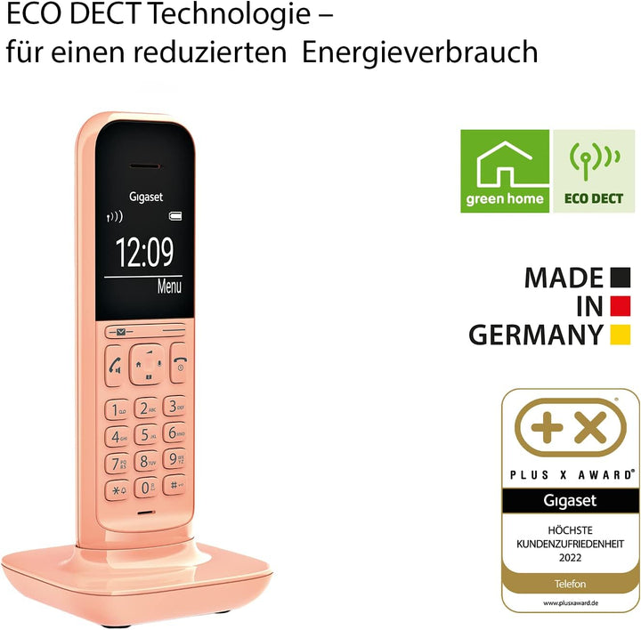 Gigaset CL390HX - Design DECT-Mobilteil mit Ladeschale – Schnurloses Telefon für Router und DECT-Bas