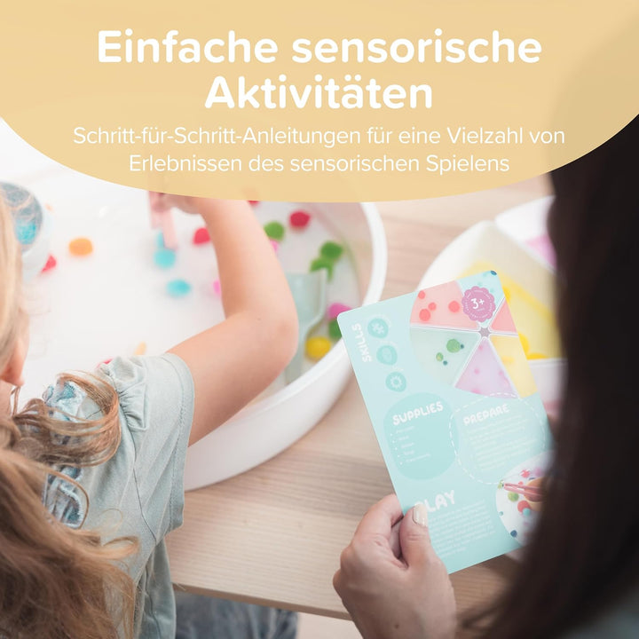 Inspire My PLAY - 30 x sensorische Spiel-Aktivitätskarten - Inspiration für kreative Spielaktivitäte