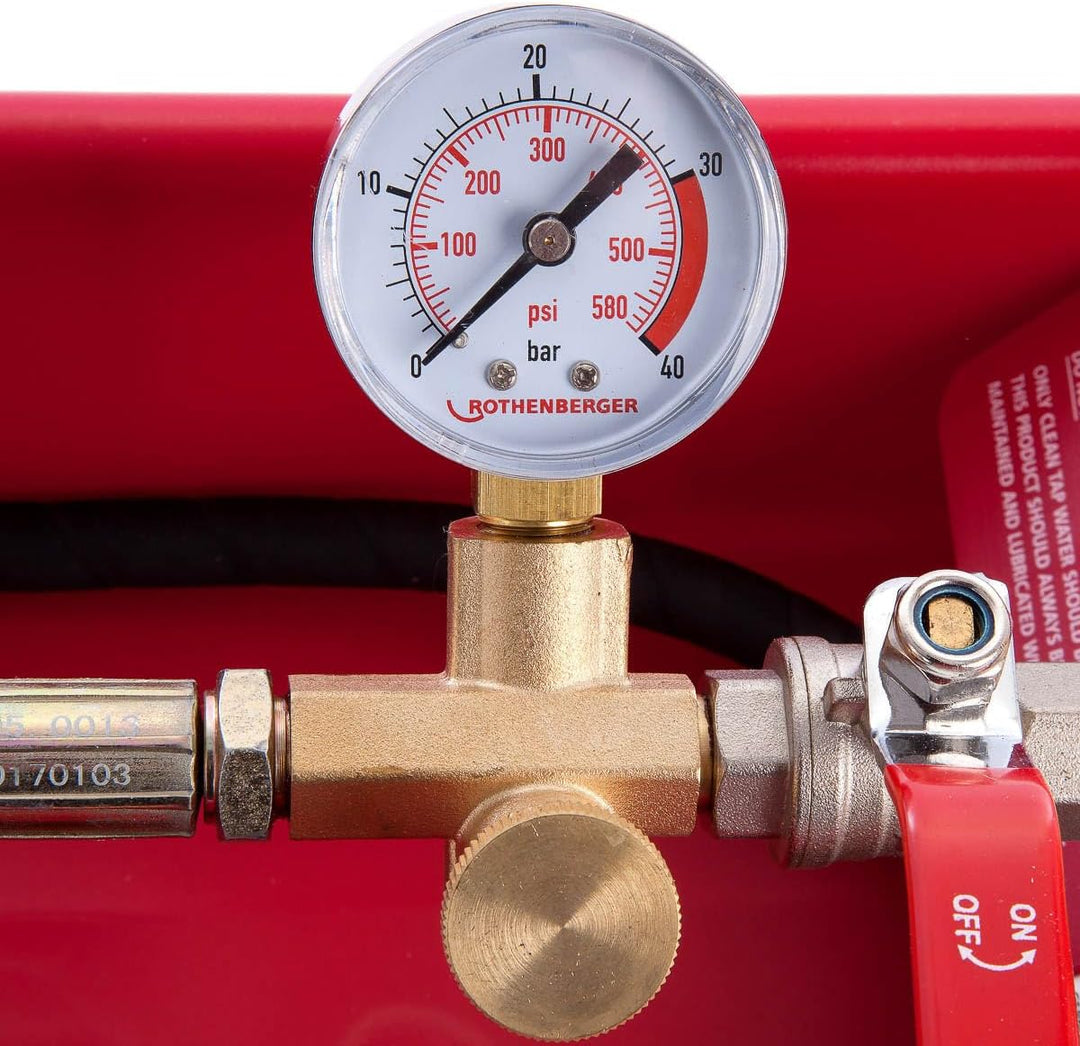 ROTHENBERGER 61130 RP30 Wasserdruckprüfpumpe, Manuell, 1°-60° C Arbeitsbereich Temperatur, 0-30 Bar