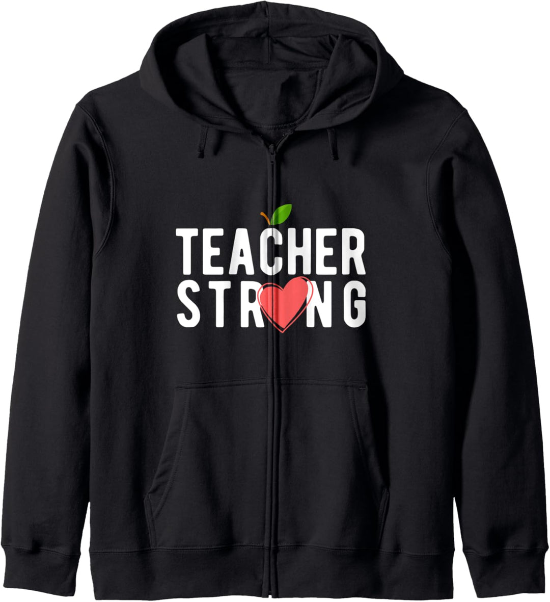 Strong Teacher Appreciation Cute Apple Inspirational Quote Kapuzenjacke