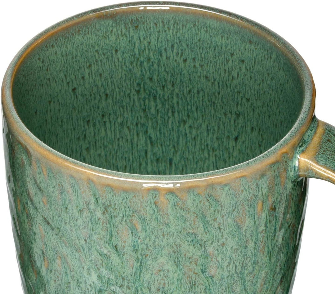LEONARDO HOME 018543 MATERA 6er Set Becher, Keramik, grün, Grün