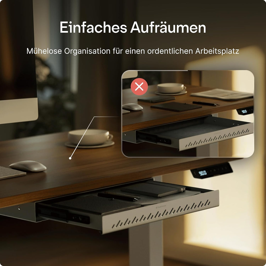 Desktronic Schreibtisch-Organizer, Untertisch-Aufbewahrungsbox, Schreibtisch für Büro Schule Homeoff