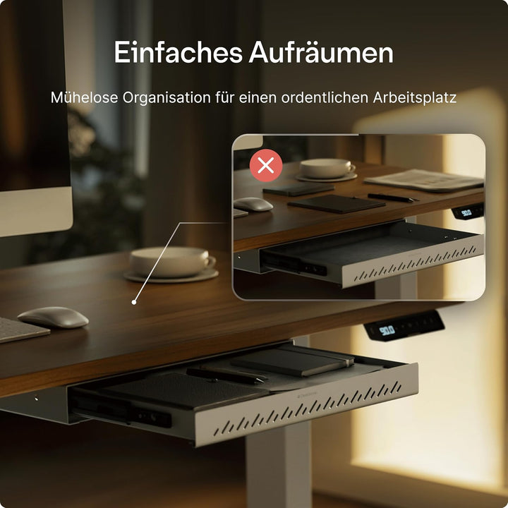 Desktronic Schreibtisch-Organizer, Untertisch-Aufbewahrungsbox, Schreibtisch für Büro Schule Homeoff