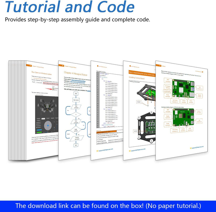 FREENOVE Big Hexapod Robot Kit for Raspberry Pi 4 B 3 B+ B A+, Walking, Self Balancing, Live Video,