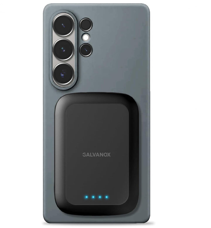GALVANOX Magnetische Powerbank für Samsung-Handys (15 W) Kabelloses Laden Akku Pack für Android, Gal