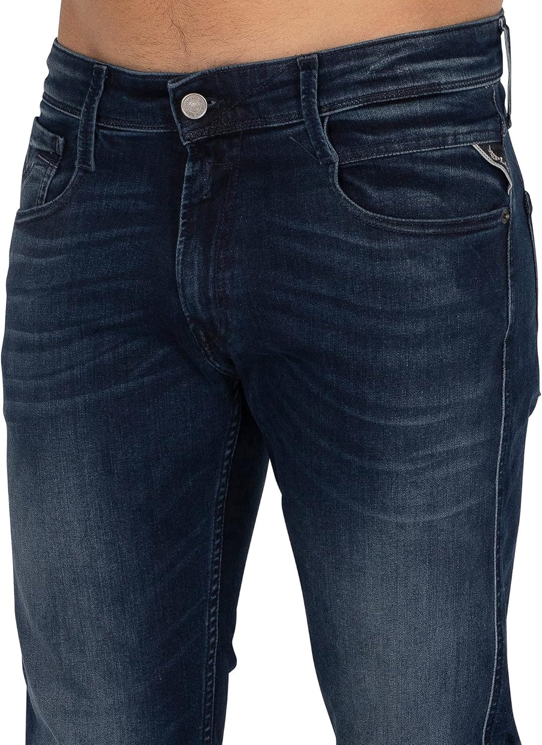 Replay Herren Jeans Anbass Slim-Fit mit Power Stretch 32W / 36L Blu (Blue 007), 32W / 36L Blu (Blue