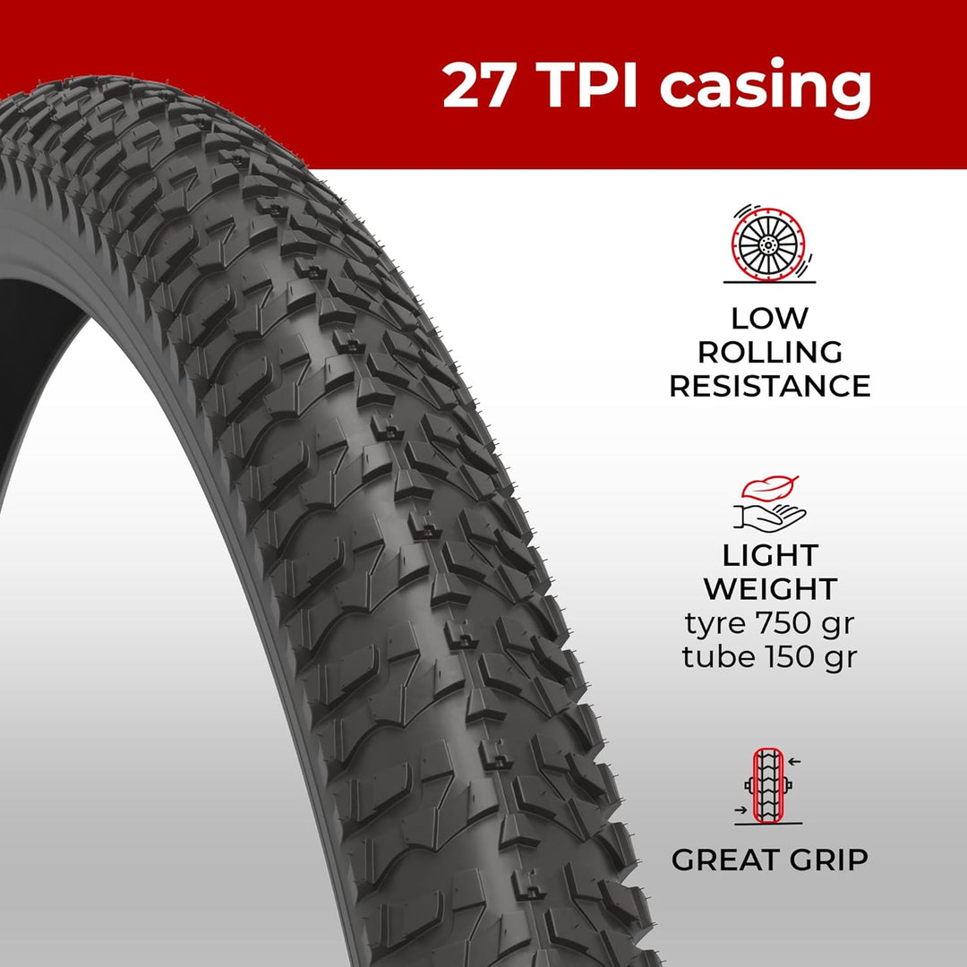 Fincci Paar Reifen 20x1.95 Zoll 53-406 für BMX MTB Mountainbike Fahrradmantel oder Kinder Fahrrad Ma