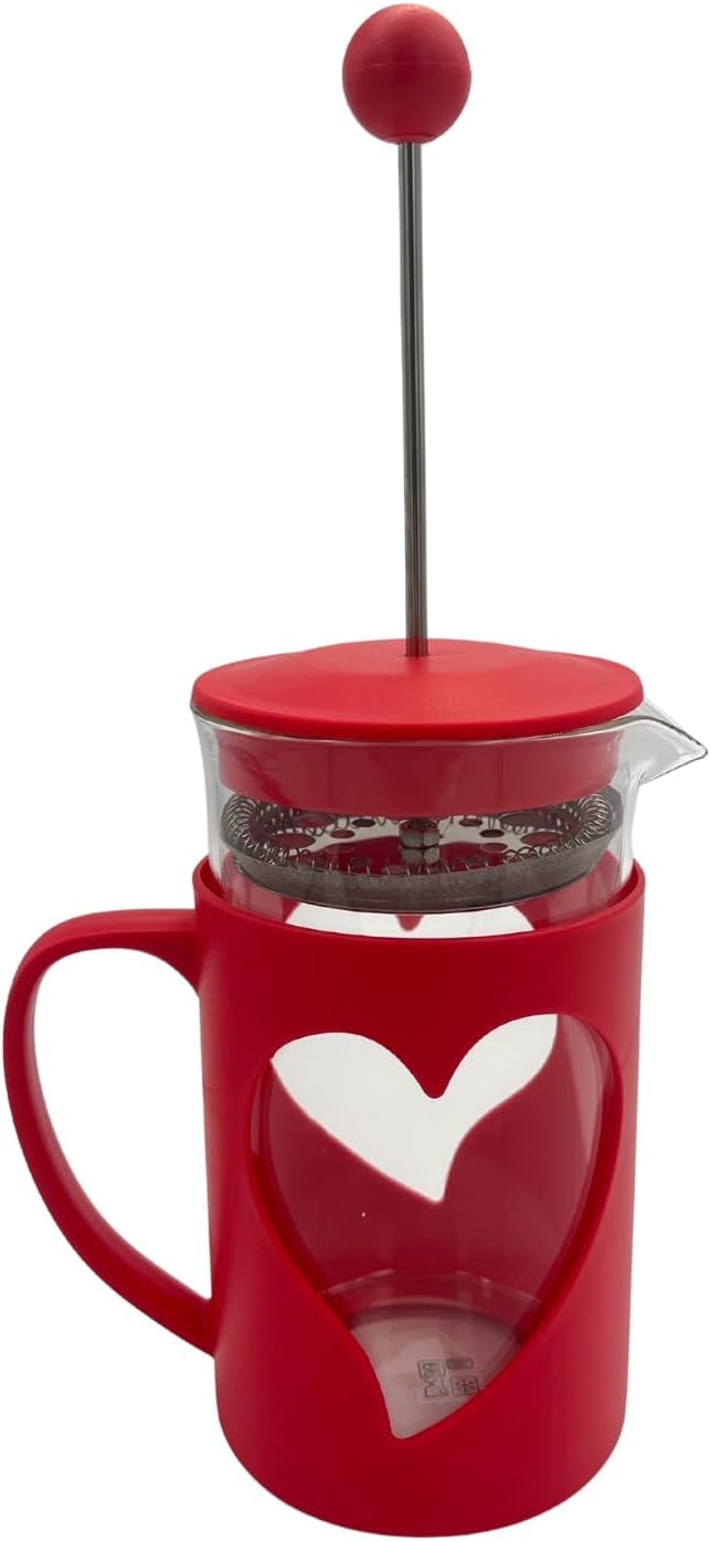 3 Pagen® Kaffeebereiter rot 600 ml (3 Tassen) – French Press Kaffeezubereiter für zuhause, Unterwegs