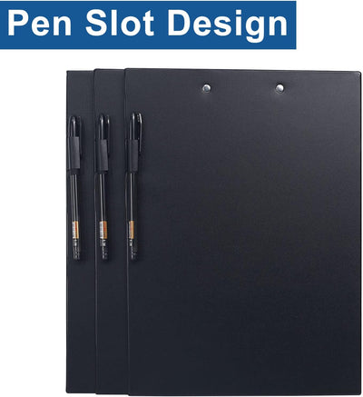 (5 Stück) Klemmbrett A4, Schreibbrett Klemmbretter mit Metalklemme und Aufhängeose, Clipboard Klemmb