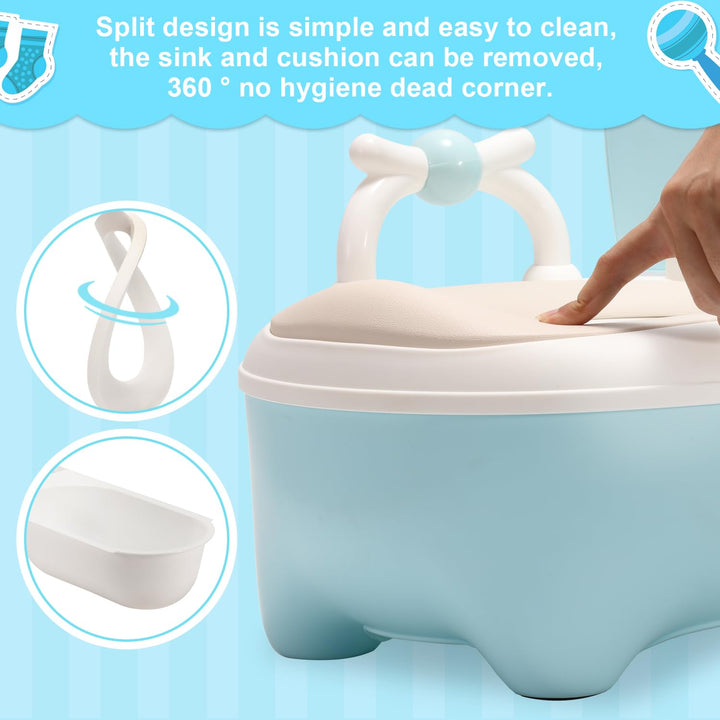 Fiqops Kinder Töpfchen, Toilettensitz Kinder, Typ der Schublade Baby Potty mit Griffe, Bürste, Weich