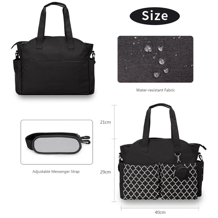 Baby Wickeltasche, 13 Taschen, Reise Wickeltasche Henkeltaschen Portable Babytasche mit Schnullertas