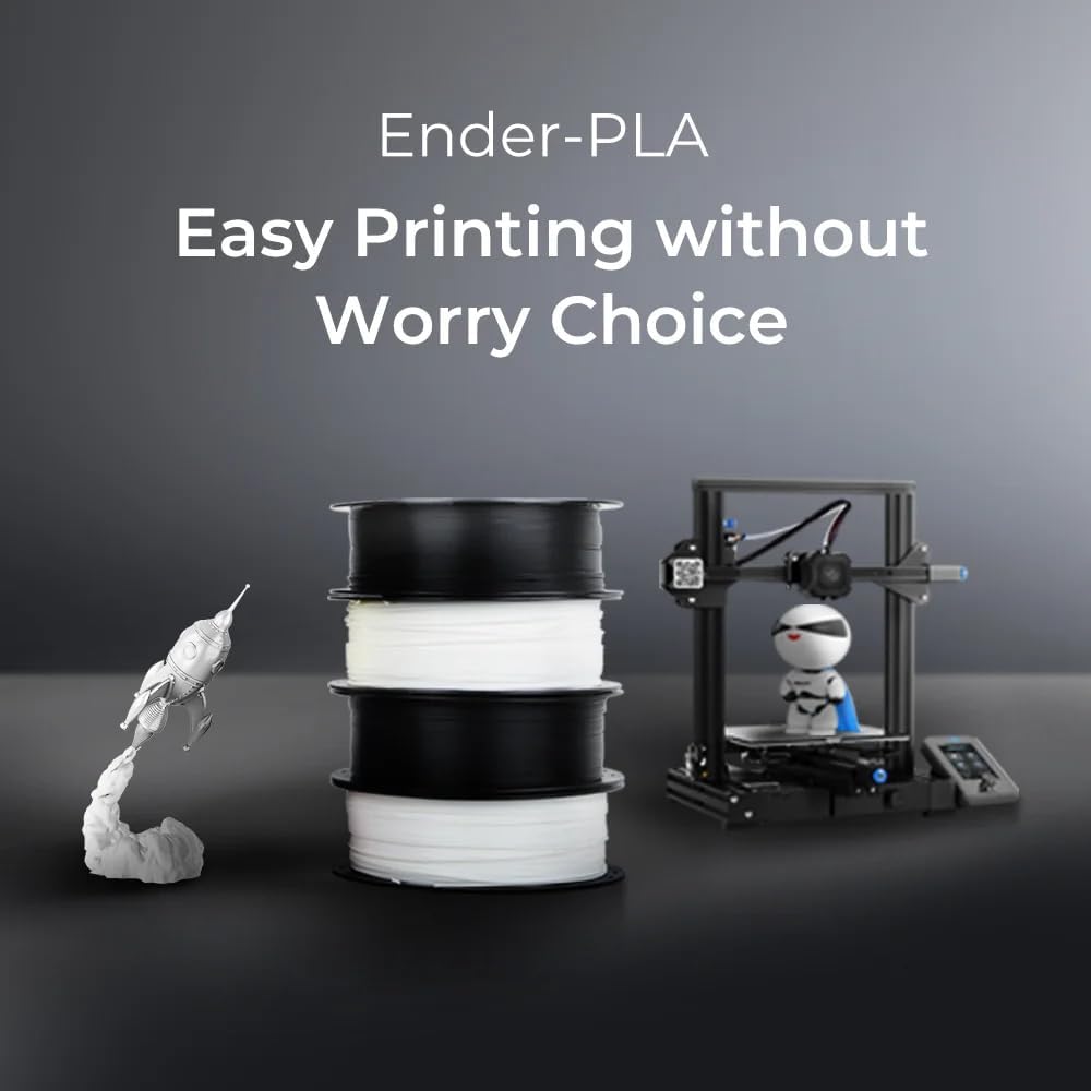 Creality Ender PLA Filament, 1,75mm PLA 3D Drucker Filament, Massgenauigkeit +/- 0.03mm, passend für