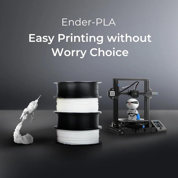 Creality Ender PLA Filament, 1,75mm PLA 3D Drucker Filament, Massgenauigkeit +/- 0.03mm, passend für
