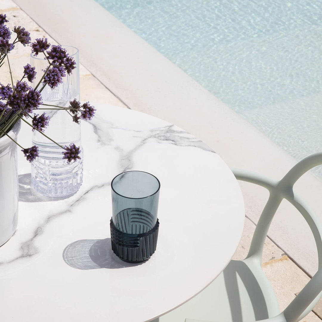Kartell Trama Karaffe, Thermoplastisches Technopolymer, Hellblau, 30,5 x 10 cm Caraffa Azzurro, Cara