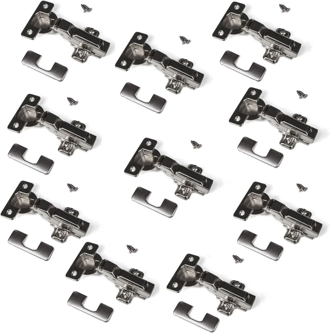 SOTECH 10 Stück SOFT-CLOSE Topfbänder 105° Mittelanschlag T45 mit Montageplatten und Schrauben und s