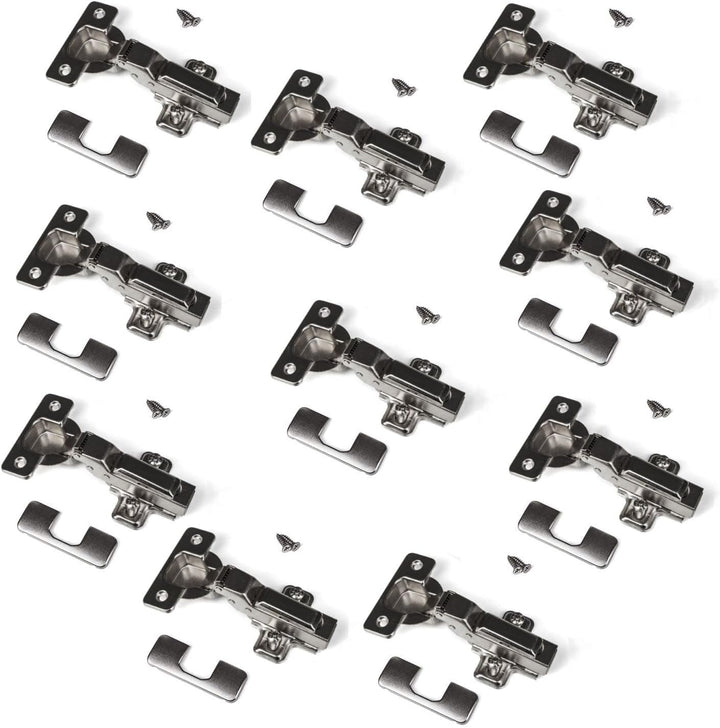 SOTECH 10 Stück SOFT-CLOSE Topfbänder 105° Mittelanschlag T45 mit Montageplatten und Schrauben und s