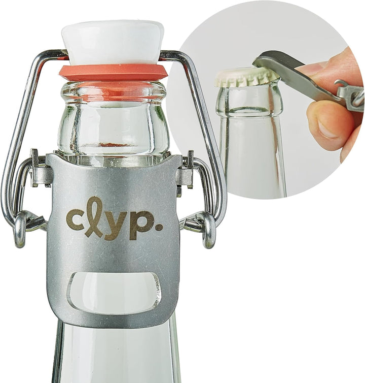 clyp 2 in 1 - Original Flaschenverschluss mit integriertem Flaschenöffner - vielseitig einsetzbar au