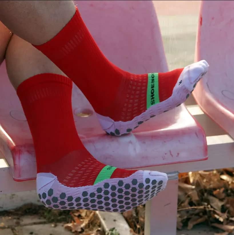 SHOESOXX Grip Sportsocken Funktionssocken L Rot, L Rot