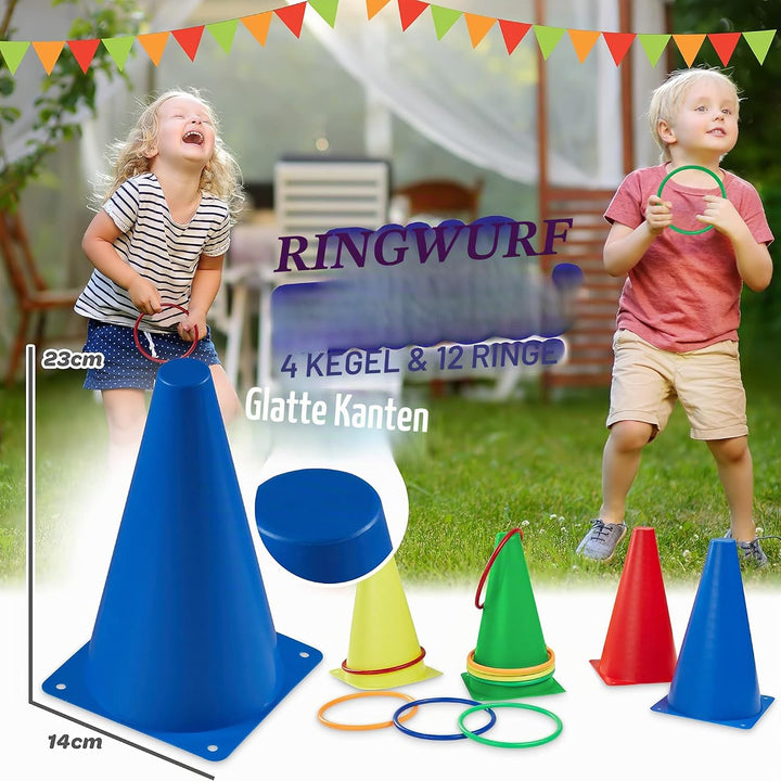 Outdoor Spiele für Kinder Set Wurfspiel Kinder Outdoorspiele Set Kindergeburtstag Garten Spielzeug K