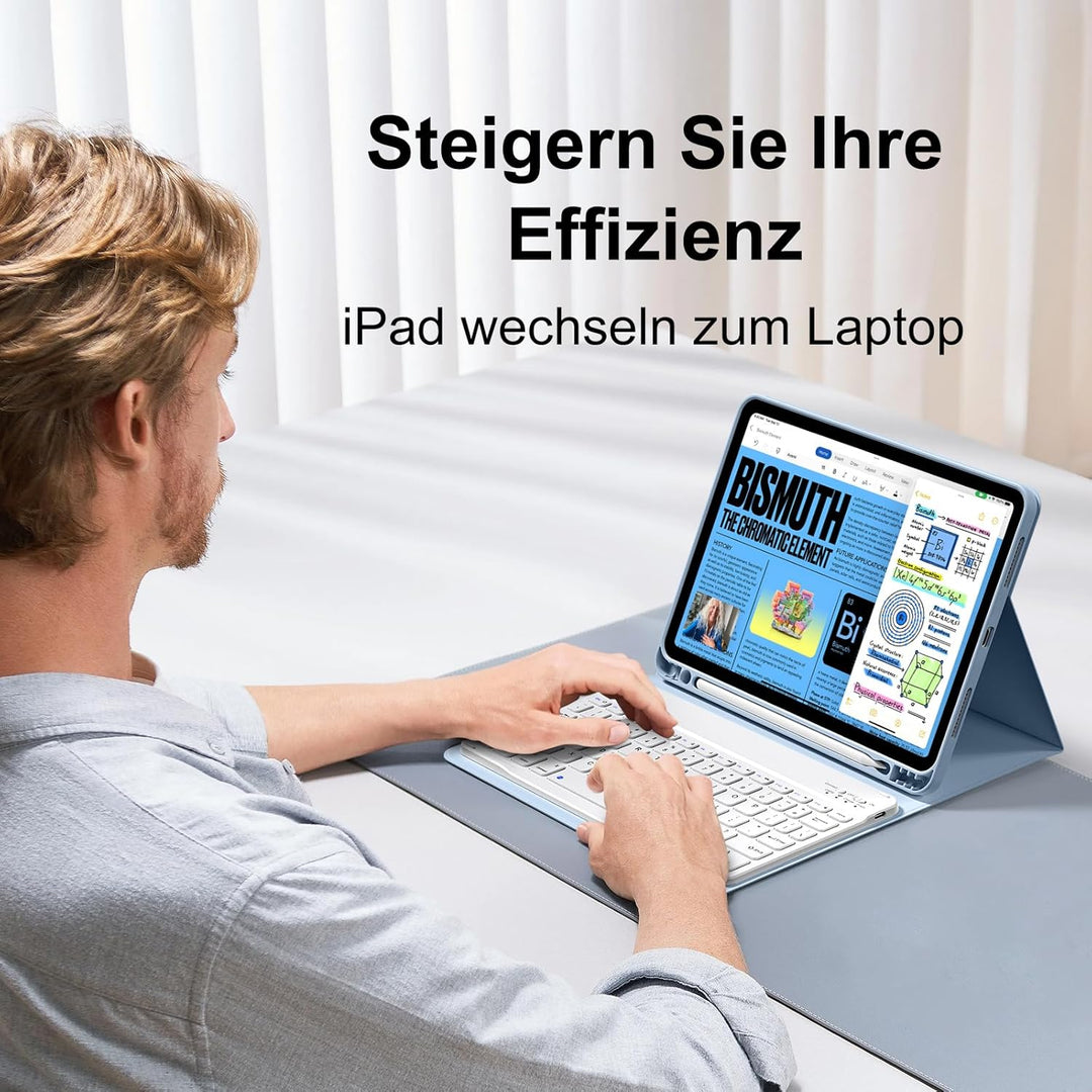 Tastatur Hülle für iPad Air 11 Zoll M3/M2 (2025/2024), iPad Air 5./4. Generation 2022/2020 10,9 Zoll