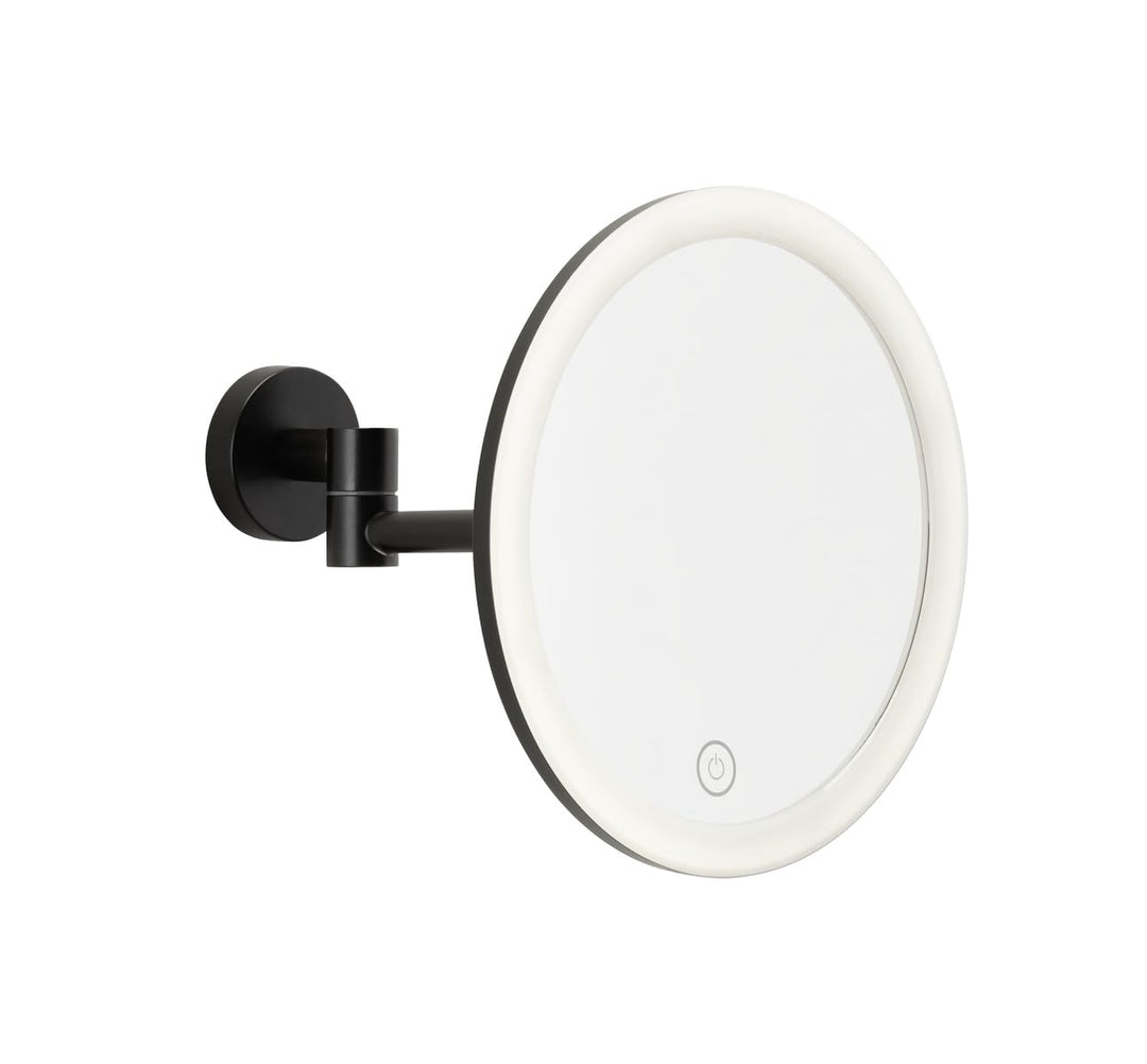 tesa VISIOON LED-Kosmetikspiegel - kabelloser Schminkspiegel mit dimmbarer Beleuchtung - Touch Contr
