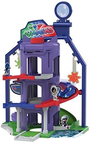 Dickie Toys PJ Masks Hauptquartier, Spielset zur Serie inkl. Catboy in Catcar, viele Funktionen, Pyj