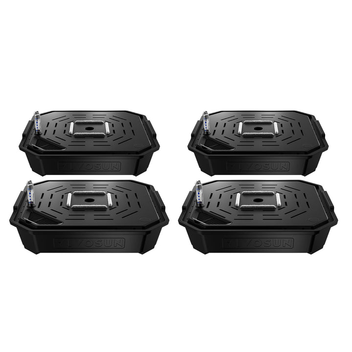 VIVOSUN FlexFeed 4er-Pack selbstbewässernder Stofftopf mit Wasserzähler & Wartungsfenster, Auto-Bewä