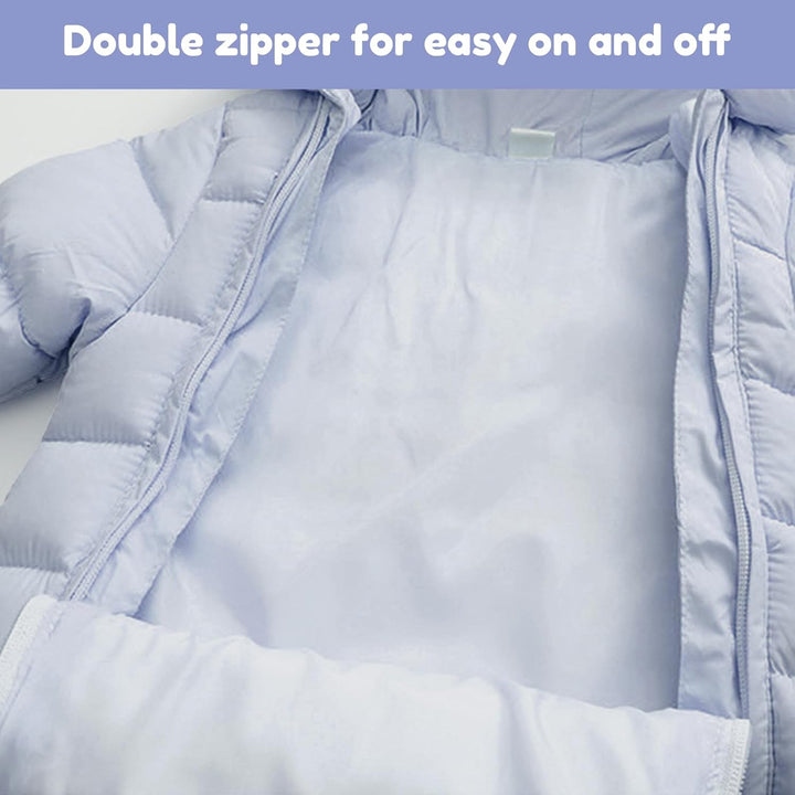 JiAmy Baby Schneeanzüge Winter Overall Strampler Mit Kapuze Outfits Bär Jungen Mädchen Spielanzug He