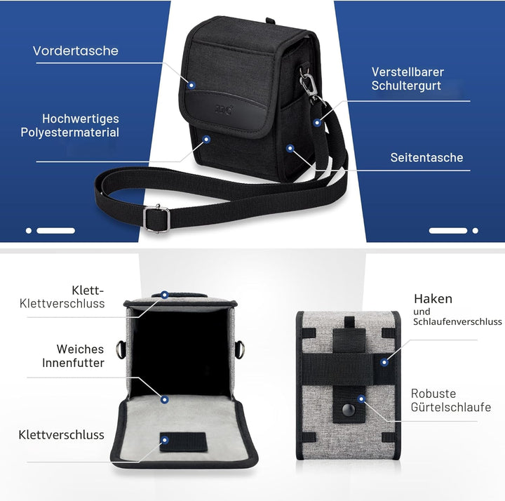 JJC Kompaktkameratasche für Fujifilm X100VI X100V X100T für Sony a6700 a6600 a6400 a6100 w 16-50 mm